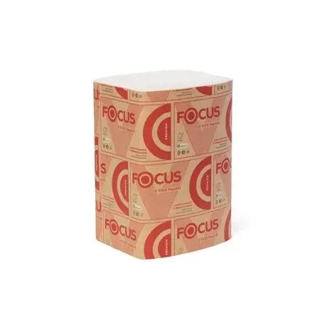 Фото №1 - Хаят: Салфетки бумажные V 2сл 200л 23х16,8см ФОКУС Премиум белые для диспенсера
