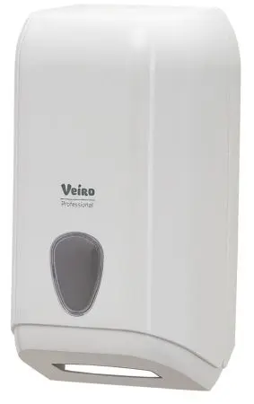 Фото №1 - VEIRO: Диспенсер для туалетной бумаги в пачках L-ONE белый