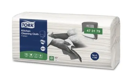 Фото №1 - Tork: Салфетка W4 Premium 75л 1сл 35,5х41,5см нетканый материал для кухни