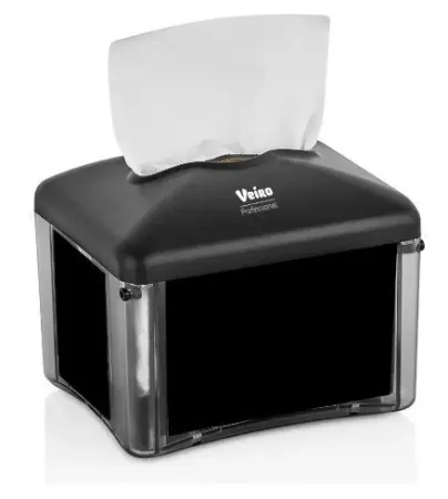 Фото №1 - VEIRO: Диспенсер для салфеток Z и V-сложения EASYNAP micro черный