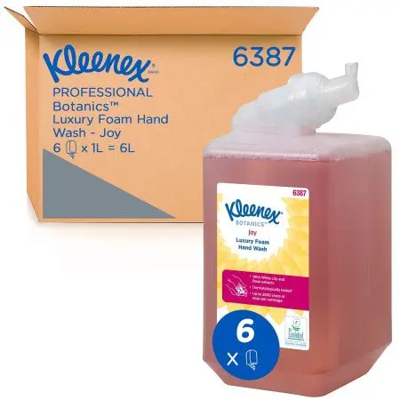 Kimberly-Clark: Мыло Клинекс 1л пенное Люкс Джой экстракт белая лилия роза