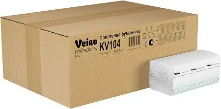 Фото №4 - VEIRO: Полотенца бумажные V 1сл 250л 21х21,6см Basic натуральный