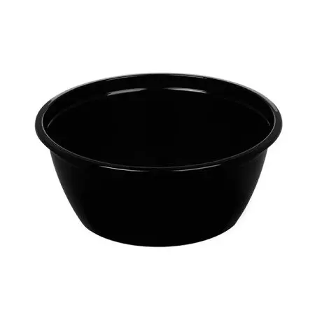 Фото №1 - Одноразовая продукция: Контейнер 500мл D=142/58мм круглый без крышки ПП черный /пач.=50 шт.