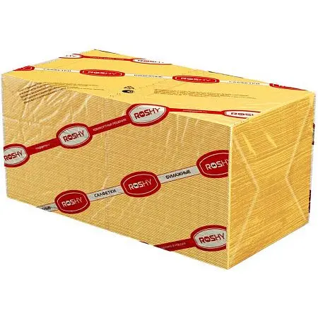 Фото №3 - Бумажные салфетки: столовые 2сл 250листов 24х24 Сыктывкар ROSHY желтые