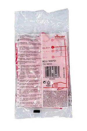 Фото №8 - Vileda: Перчатки многоцелевые L красный резиновые