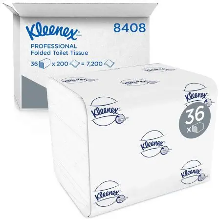 Kimberly-Clark: Бумага туалетная Клинекс Ультра V 2сл 200л белая