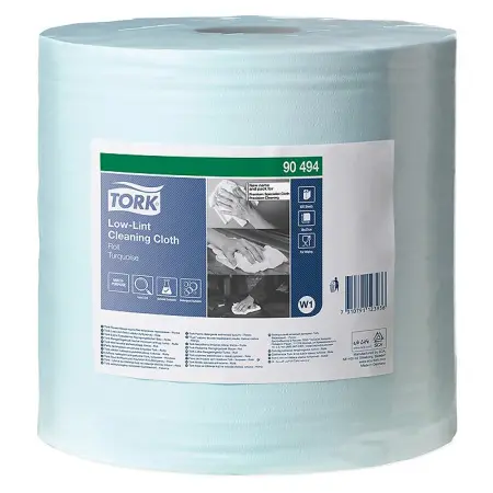 Tork: Салфетка W3 Premium 180м/27,5 1сл 500л безворсовая нетканый материал голубая