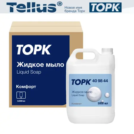 ТОРК: Мыло Комфорт 5л жидкое для рук перламутр. светло-желтое с ароматом свежести