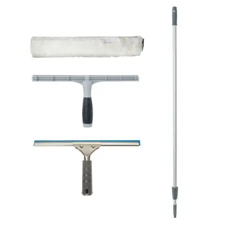 Фото №1 - HQ Profiline: Набор для мытья окон №5: фиксированный держатель, шубка, склиз, штанга