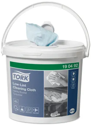 Tork: Салфетка W10 Premium 200л 60х16,5см нетканый материал безворсовый в ведре-диспенсере