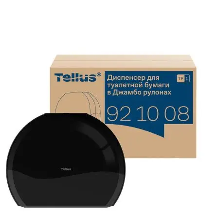 ТОРК: Tellus Диспенсер TP1 Джамбо Wave для туалетной бумаги в рулонах пластик черный