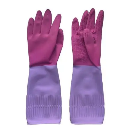 Перчатки: резиновые латексные YORK "Роза" М с удлиненной манжетой ароматизированные