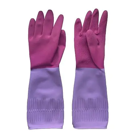 Фото №4 - Перчатки: резиновые латексные YORK "Роза" М с удлиненной манжетой ароматизированные