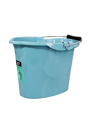 Фото №3 - Хозяйственный инвентарь: Ведро с отжимом 12л пластик МОП круглое светло-голубое