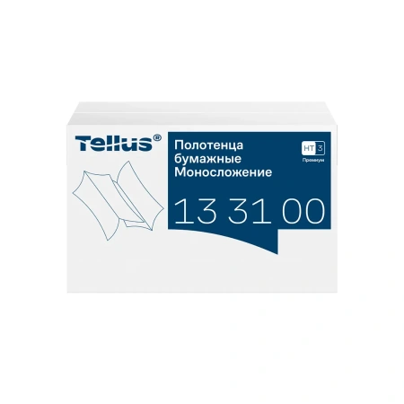 ТОРК: Tellus Полотенца бумажные H3 Синглфолд Премиум 2сл 200л 23х23см белые