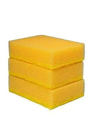 Фото №5 - Губки,скрабы: для посуды Чисто Солнышко 95х70х27мм поролон+абразив /пач.=3 шт.