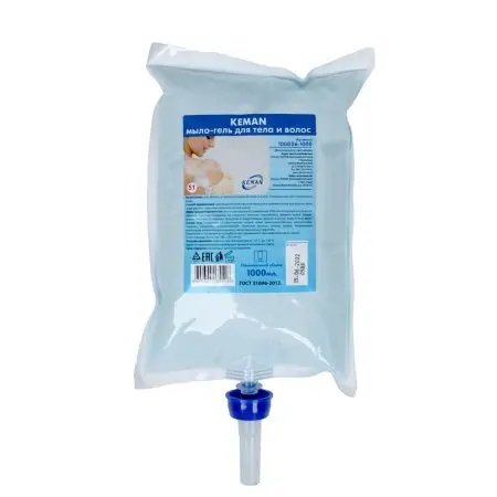 КЕМ Гель для душа 1000мл для тела и волос в картридже S1 бесцветный /шт.=1