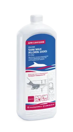 Dolphin: Сани-Макс (Клорин2000) 1л щелочное средство для мытья и дезинфекции