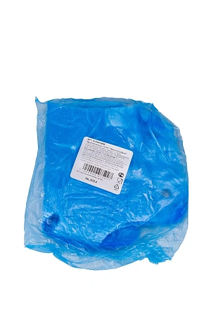Фото №4 - Перчатки: полиэтиленовые L одноразовые синие с подвесом /пач.=100 шт.