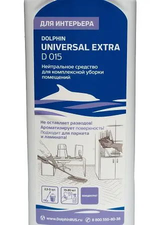 Фото №2 - Dolphin: Юниверсал Экстра 1л для ежедневного ухода за полами и мебелью