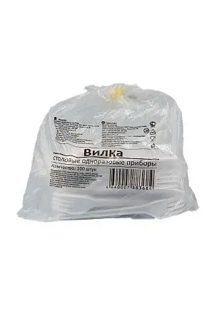 Фото №6 - Одноразовая продукция: Вилка столовая 165мм белая /пач.=100 шт.