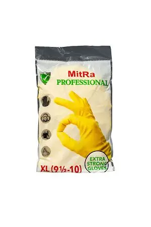 Фото №7 - Перчатки: резиновые латексные MITRA XL с хлопковым напылением