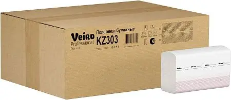 Фото №4 - VEIRO: Полотенца бумажные Z 2сл 200л 22,5х21,3см Premium белые