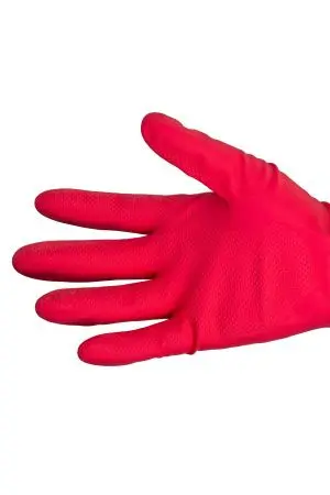 Фото №1 - Vileda: Перчатки многоцелевые L красный резиновые