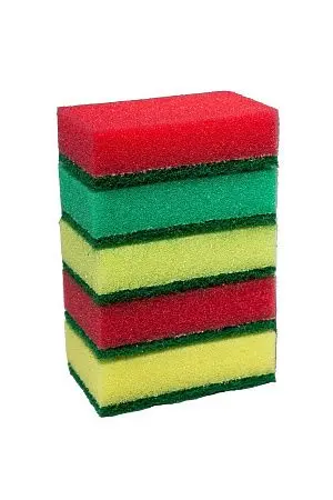 Фото №4 - Губки,скрабы: для посуды ПЯТЕРКА 8.5х5.5х2.5 /пач.=5 шт.