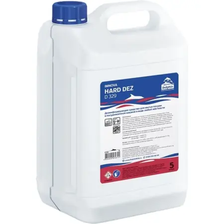 Фото №1 - Dolphin: Хард Дез 5л дез.ср-во д/ПММ в воде любой жесткости