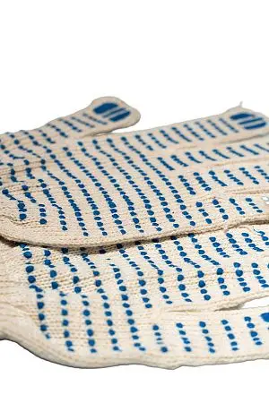 Фото №5 - Перчатки: х/б вязаные с ПВХ 4-х ниточные 7,5класс белые Мастер