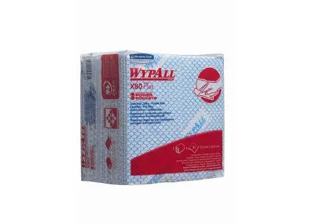 Фото №1 - Kimberly-Clark: Салфетки Вайпол Х80 Плюс 1сл 35,5х33,5см 1/4слож. синий /пач.=30 шт.