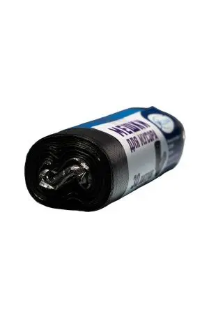 Мешки для мусора: 30л 50х60 ПНД 5мкм VCLEAN черные ЭКОНОМ /рул.=50 шт.