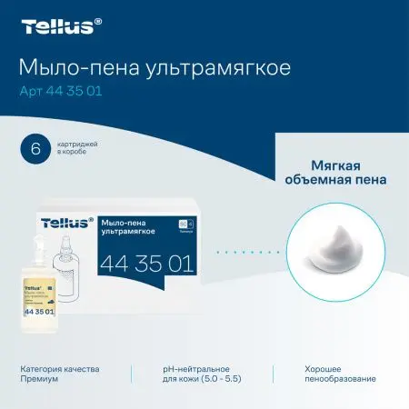 ТОРК: Tellus Мыло S4 пена Премиум 1л Ультрамягкое прозрачное