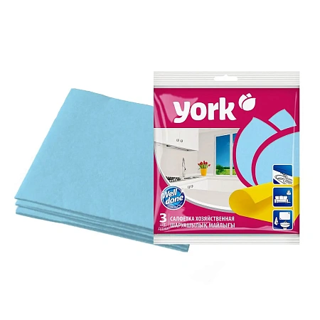 Фото №3 - ХозСалфетки: для мебели YORK 35х35 вискоза /пач.=3 шт.