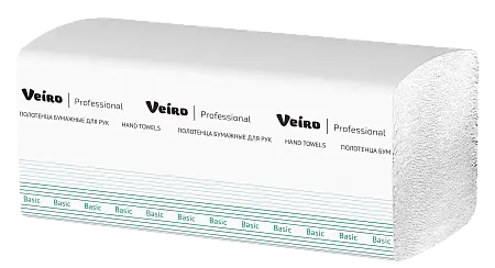 Фото №2 - VEIRO: Полотенца бумажные V 1сл 250л 21х21,6см Basic натуральный