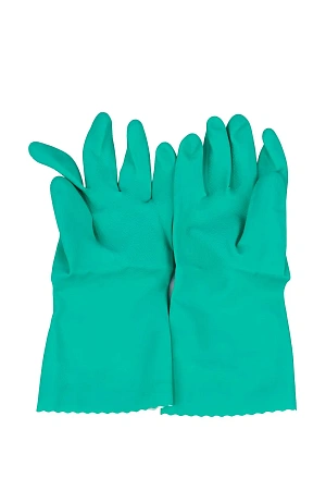 Фото №7 - Vileda: Перчатки многоцелевые L зеленые резиновые