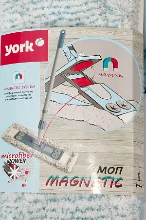 Фото №6 - Хозяйственный инвентарь: Швабра YORK Магнетик с телескопической рукояткой 145см