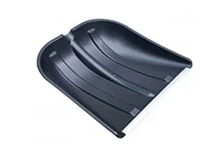 Фото №1 - Хозяйственный инвентарь: Лопата для снега 410х420 пластик с металлической планкой без черенка