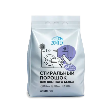 Фото №1 - ZONTEX 6кг Стиральный порошок Горная лаванда для всех типов тканей
