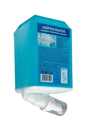 Фото №5 - Кеман: Мыло жидкое пенящееся 1000 мл нейтральное в картридже бирюзовое