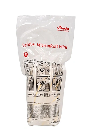 Фото №5 - Vileda: Салфетка МикронРолл СейфПлюс Мини 30л 30х28 в рулоне, желтая