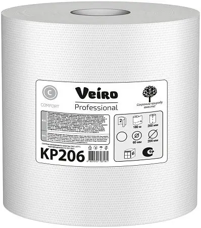 Фото №2 - VEIRO: Полотенца бумажные ЦВ 2сл 180м/20 Comfort белые