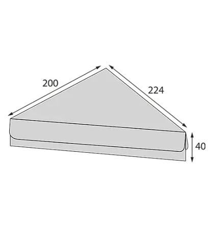 Фото №4 - Одноразовая продукция: Коробка бумажная для пиццы/пирога треугольная 224х224х200 OSQ PIE /пач.=100 шт.