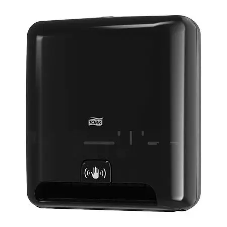 Фото №2 - Tork: Диспенсер H1 Elevation Matic для рулонных полотенец черный сенсорный
