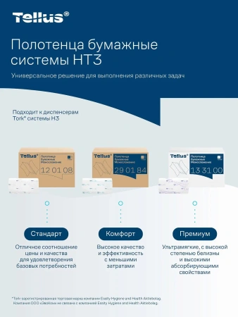 ТОРК: Полотенца бумажные H3 Синглфолд Стандарт 1сл 250л 23х23см белые