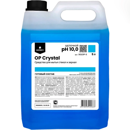 Фото №1 - Чистящее средство: Optic Crystal 5л для стекол и зеркал