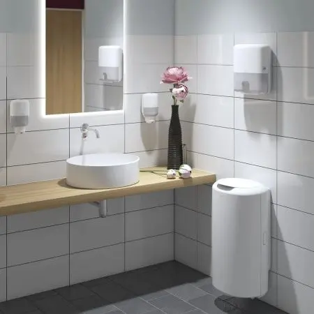 Tork: Диспенсер H2 Elevation Multifold мини для полотенец в пачках белый
