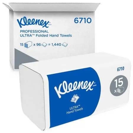 Kimberly-Clark: Полотенца бумажные Клинекс Ультра 3сл 96л 31,8х21,5см белые