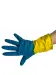 Превью №3 - Перчатки: резиновые латексные BiColor L с хлопковым напылением сине-желтые